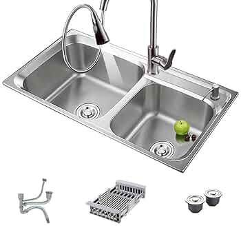 マルティカズ・キッチン Kitchen Sink 27-inch Stainless Steel Sink Handmade Kitchen